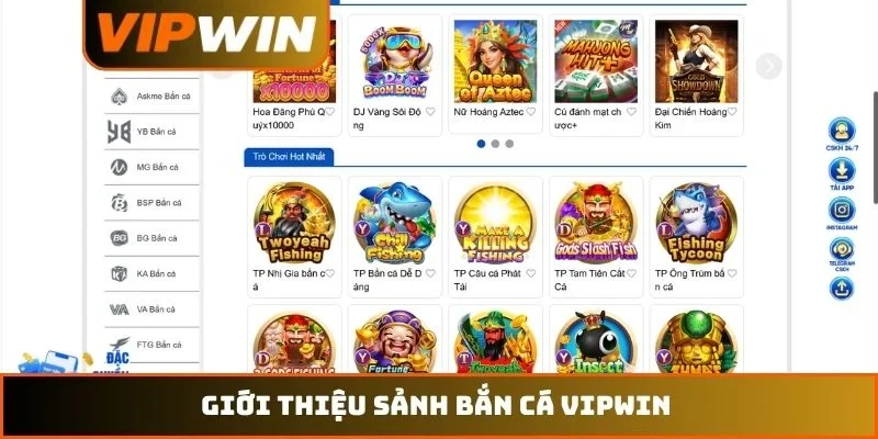 Bắn cá VIPWIN 1 Giới thiệu sảnh bắn cá VIPWIN
