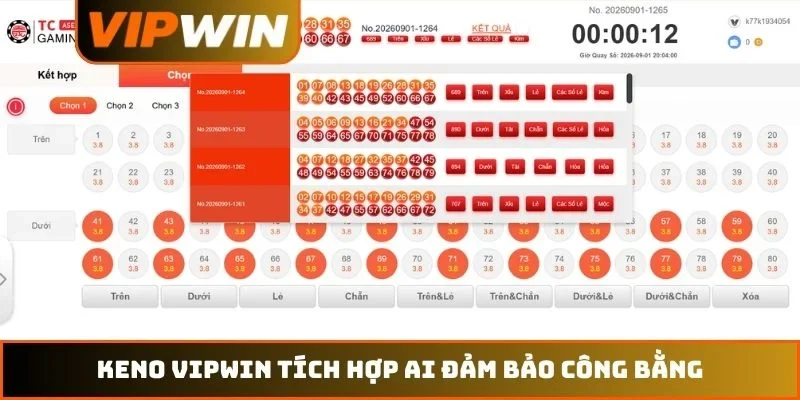 Keno VIPWIN 2026 - Cẩm Nang Chinh Phục Tỷ Lệ Thắng Đến 98.5% 3 Keno VIPWIN tích hợp AI đảm bảo công bằng